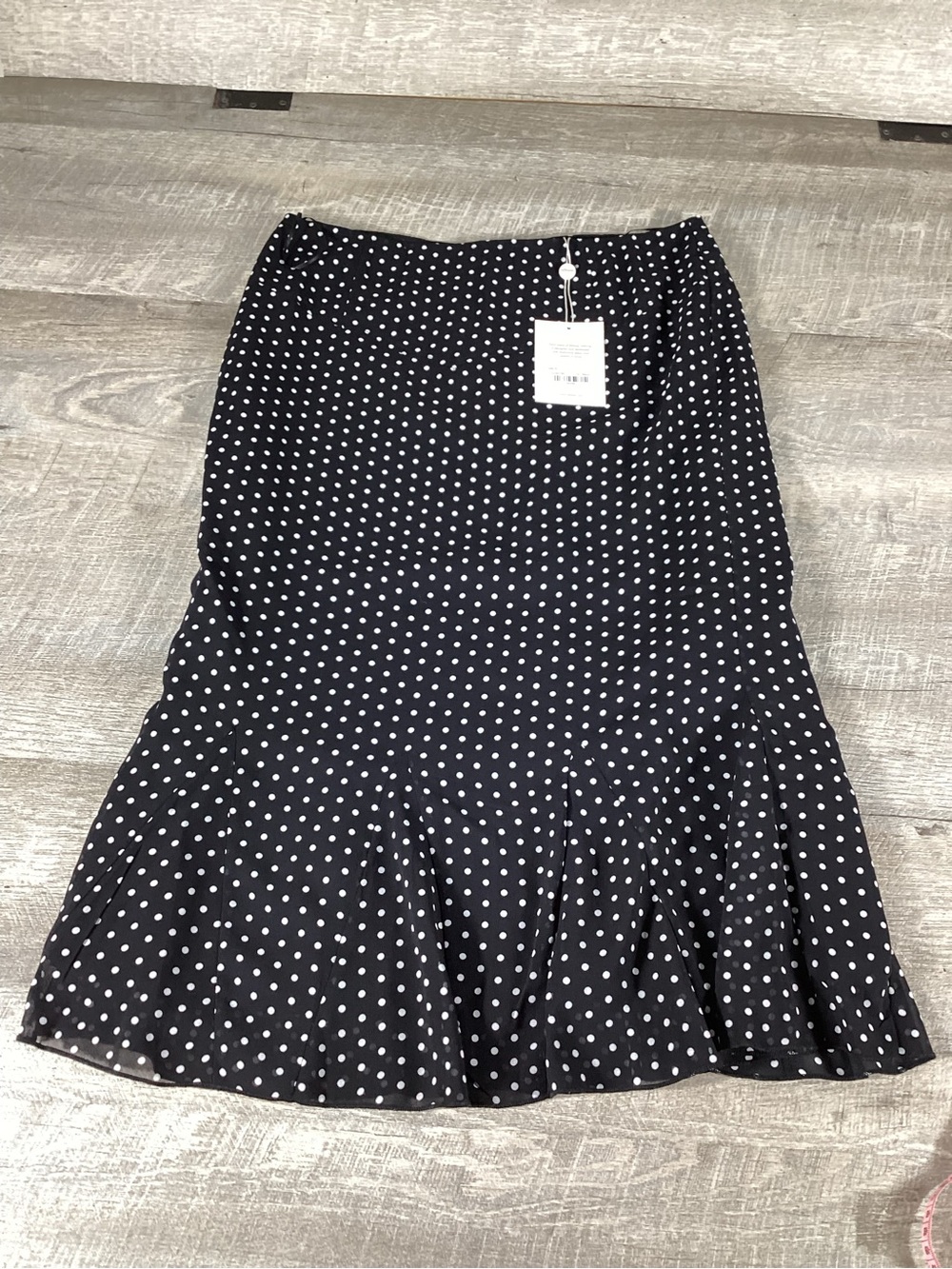 Bohme Black White Polka Dot Midi Skirt Women’s Size M NWT